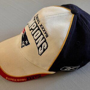 New England Patriots Super Bowl XXXVIII 38 Champions Ball Cap Hat NFL Reebok : C